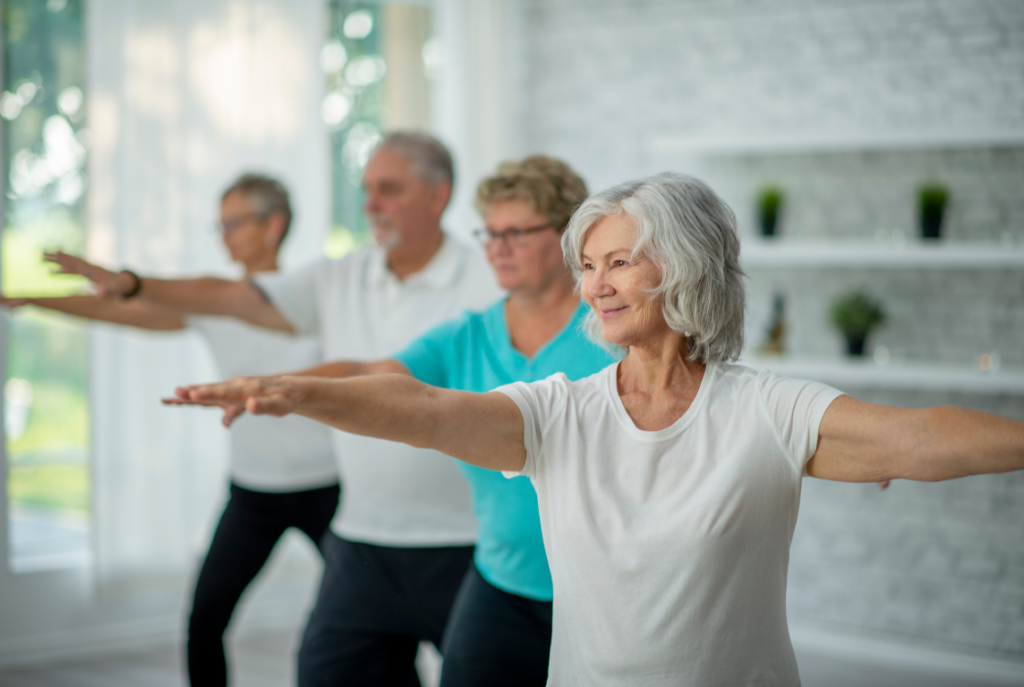 Senioren bei der Psychologischen Sporttherapie